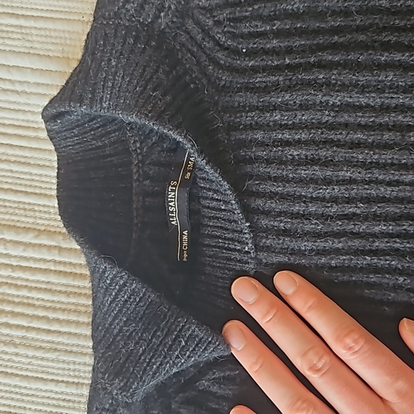 All Saints Quinta Jumper Dark Grey Size Small - Picture 4 of 4